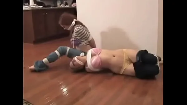 SeXy Babysitters Pixie (pXe Katie Powers) & Ashley Graham ALL Tied UP & GaGGeD!