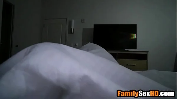 Teen stepsister blows stepbrother when stepparents are s.