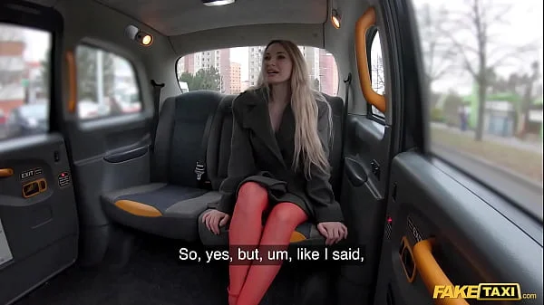Fake Taxi Hardcore anal sex with a hot blonde dressed in sexy red lingerie