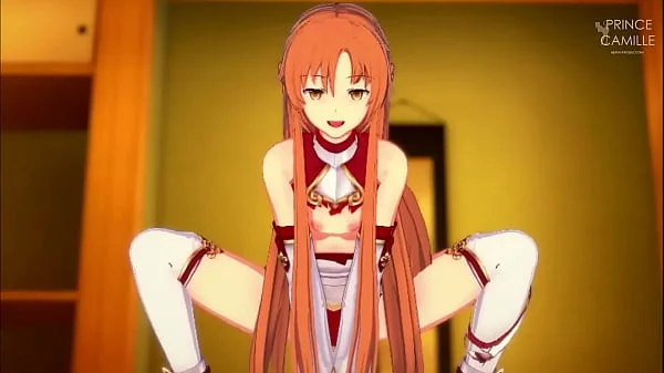 Asuna unplanned sex POV in a village room online