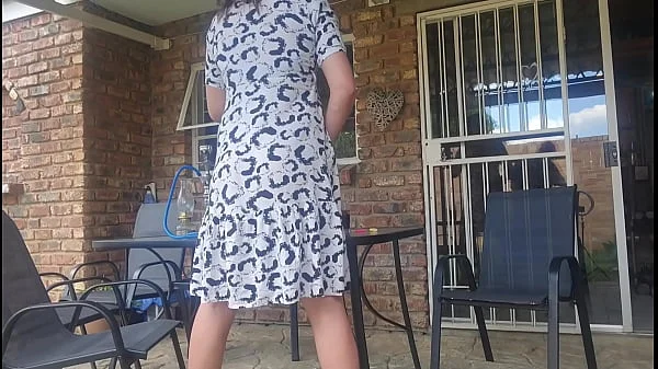 Mutual masturbation with my neighors wife end in a creampie outdoors