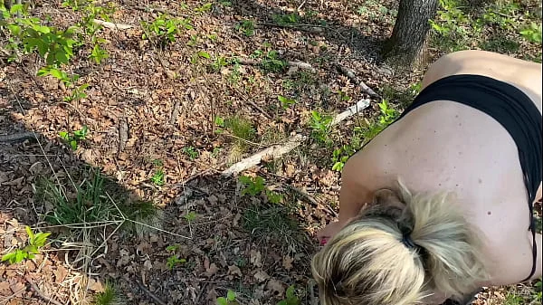 While walking in the woods Luna can't wait to enjoy his big cock in her ass