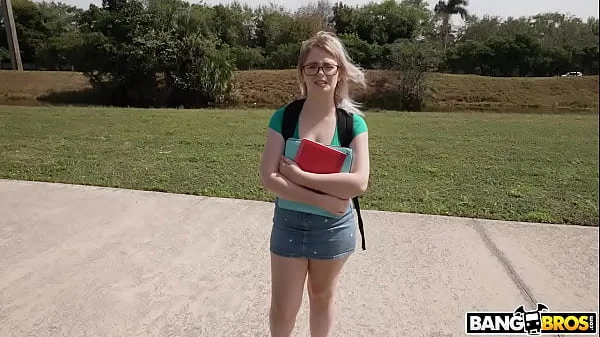 Nerdy Blonde Takes Big Dick