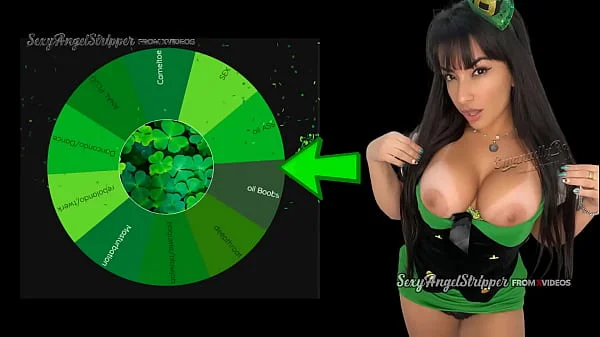 Wheel of Sex jerk off game Sexy big ass latina leprechaun cosplay OIL ON ASS TWERK AND CAMEL TOE