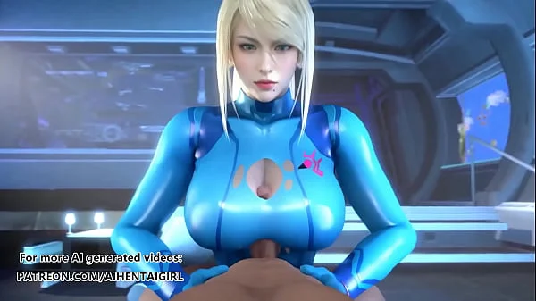 Metroid Samus Aran cosplay Titjob | Uncensored Hentai AI generated