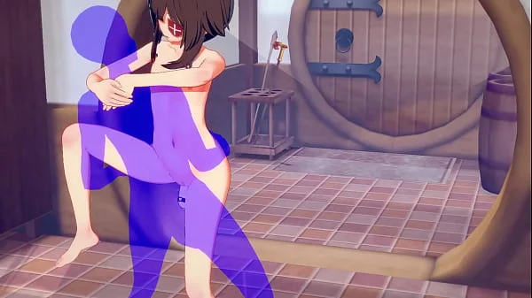 KonoSuba Hentai - Megumin Fucked with creampie - Japanese asian manga anime game porn