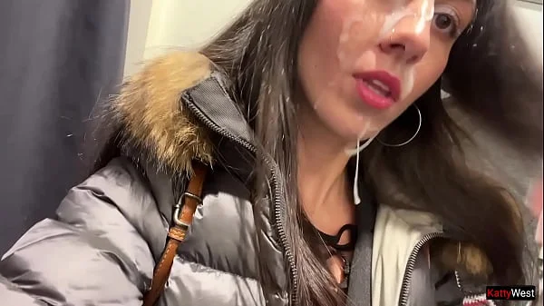 Cumwalk in Public Shopping Mall