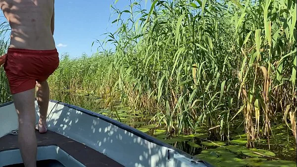 Real outdoor sex in a boat on the lake | 4K POV