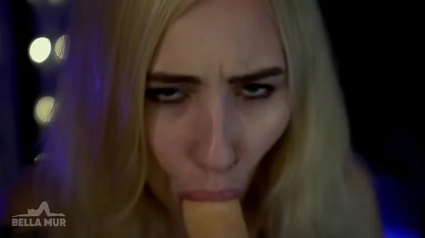 ASMR deepthroat close up with nauhty sounds