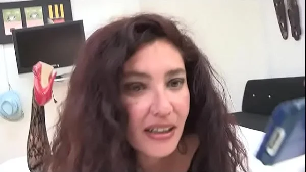 Zazel is 52 and this is the first ENORMOUS BLACK COCK she eats!