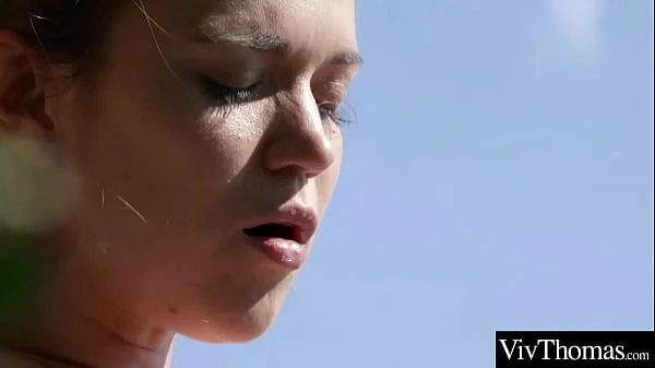 Cute teen has hot lesbian sex with her older girlfriend outdoors