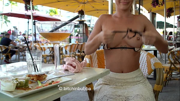 Dared to change her top at the lunch table