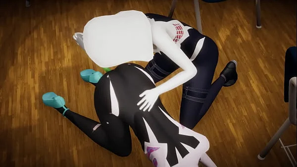Gwen Stacy likes it in both holes - Futa Spider-Man Into the Spider-Verse