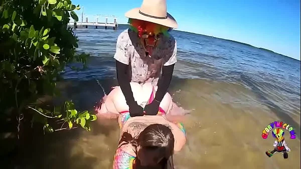 She got baptized by dick