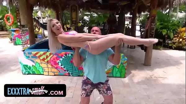 Exxxtra Small - Petite Blondie With Cute Little Butt Takes Off Her Tiny Bikini And Pounds Lucky Stud