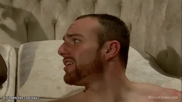 Cuckold suck bbc for his busty wife