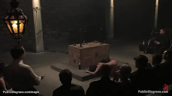 Bound babe fucked in bdsm theater